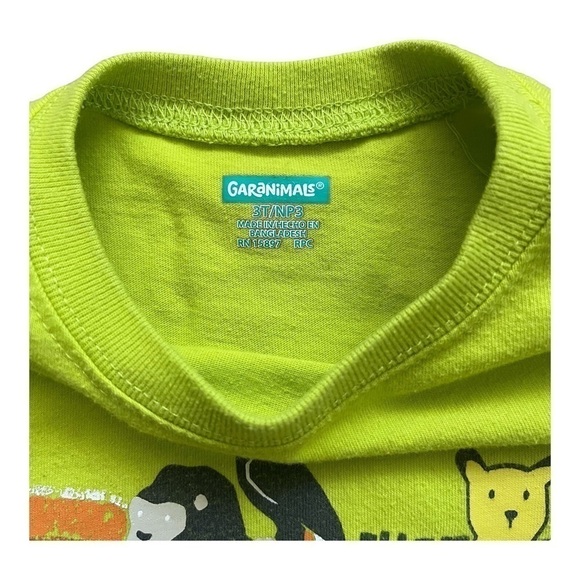 GARANIMALS basic casual play graphic design mustard T-shirt round neck Boy 3T - Picture 7 of 8